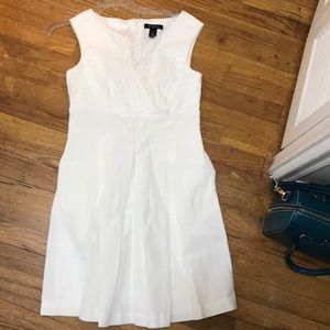 White House Black Market White Dress with lace top